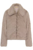 Culture CUFURRA Kunstfelljacke – Beige – Vorderansicht